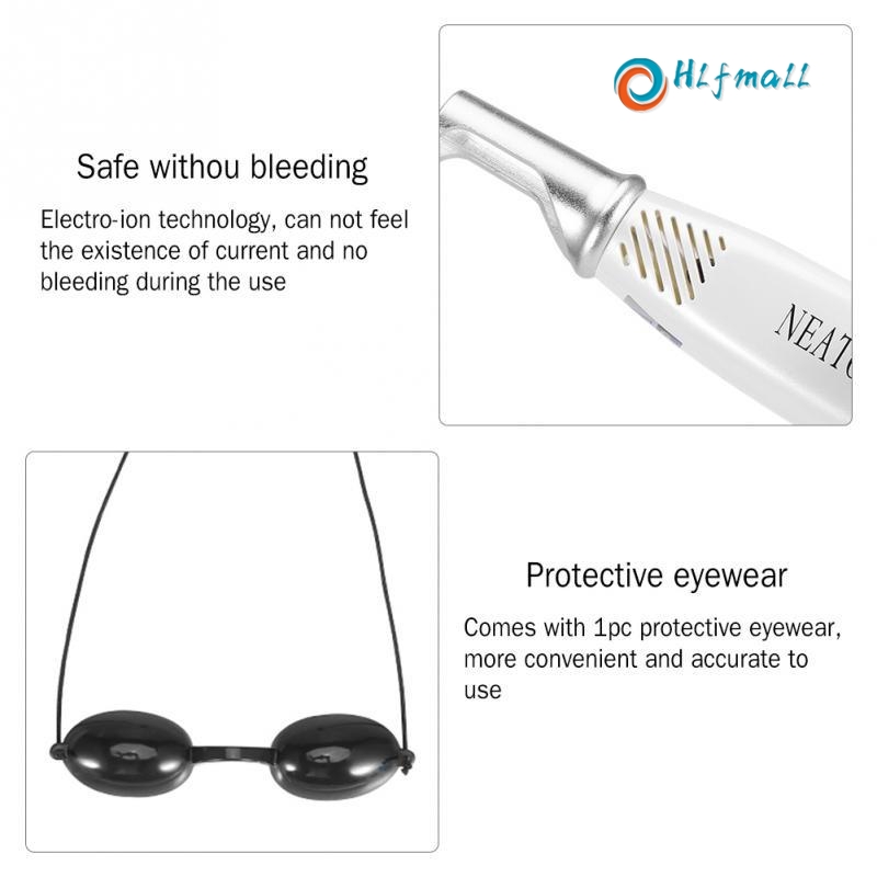 Máy xoá xăm, xoá nám, tàn nhang, nốt ruồi Laser mini NEATCELL; Xoá xăm Tatoo chân mày chuyên dụng