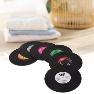 6Pcs Useful vinyl Coaster Cup Drinks Holder Mat Tableware