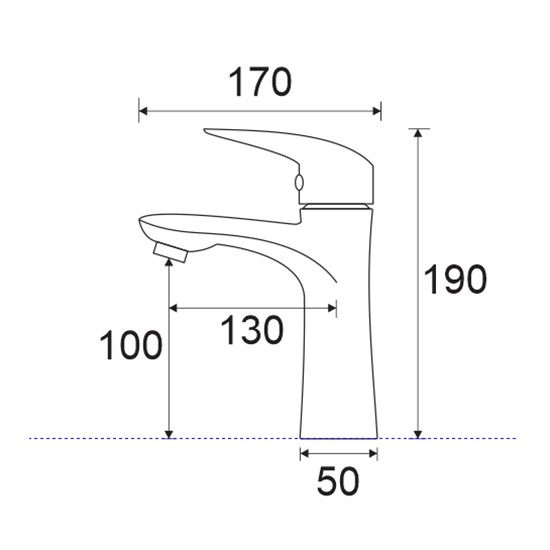 Vòi lavabo nóng lạnh inox 304 Zento SUS3308