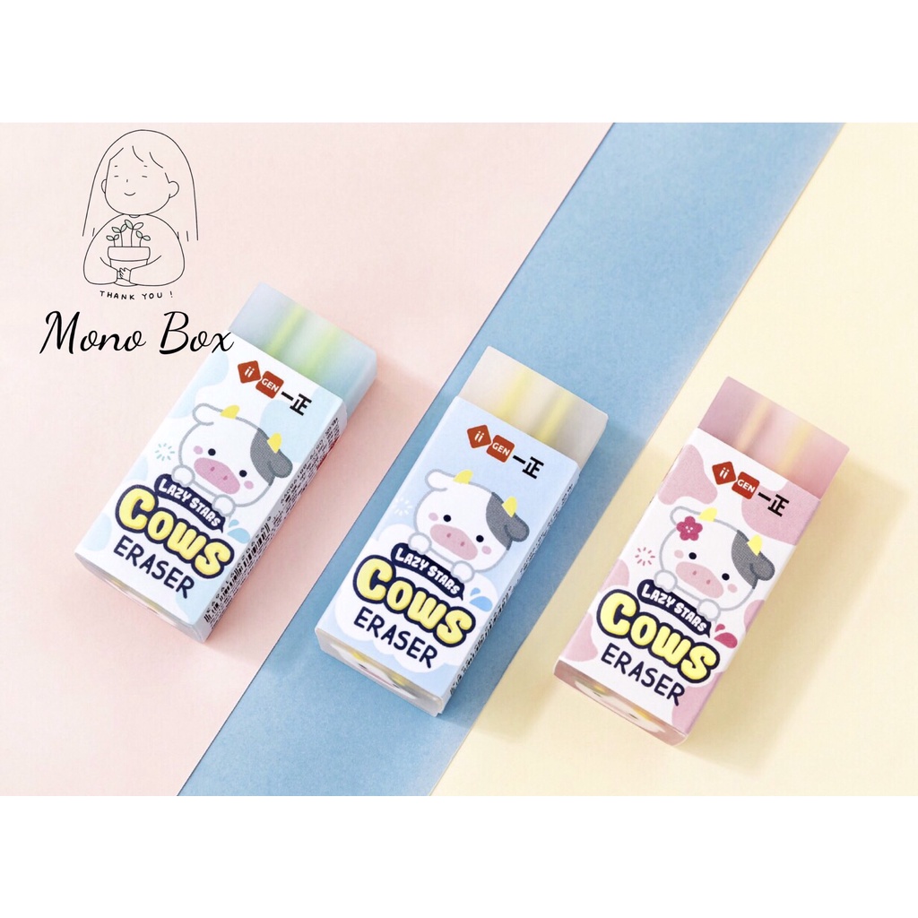 Gôm tẩy bút chì hình bò hoạt hình dễ cute dễ thương Mono_box G4