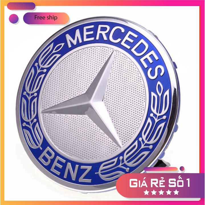 Logo chụp mâm, ốp lazang BVBánh xe ô tô Mercedes BVBenz BVBZ60 đường kính 60mm BVB