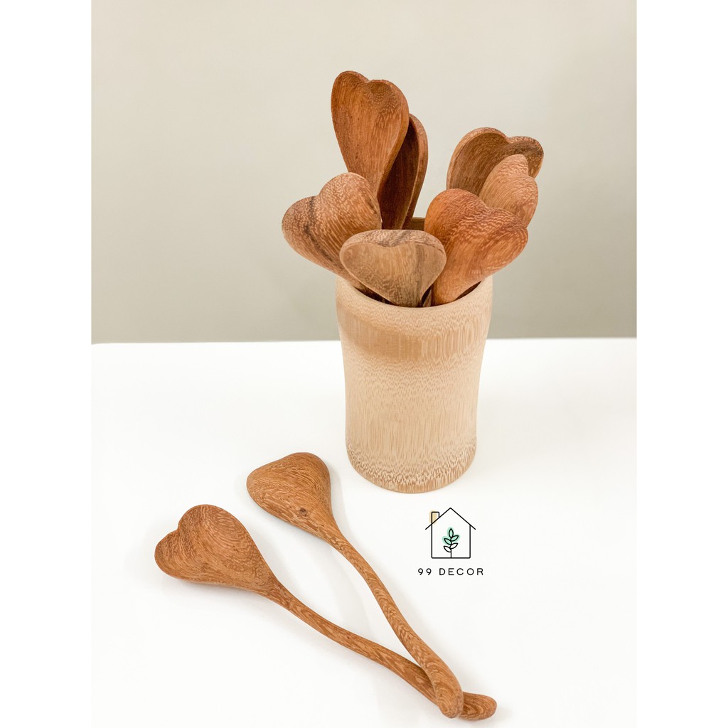 Muỗng - Thìa Gỗ Tự Nhiên Deccor Phụ Kiện Trang Trí Bàn Ăn- Wooden Spoon