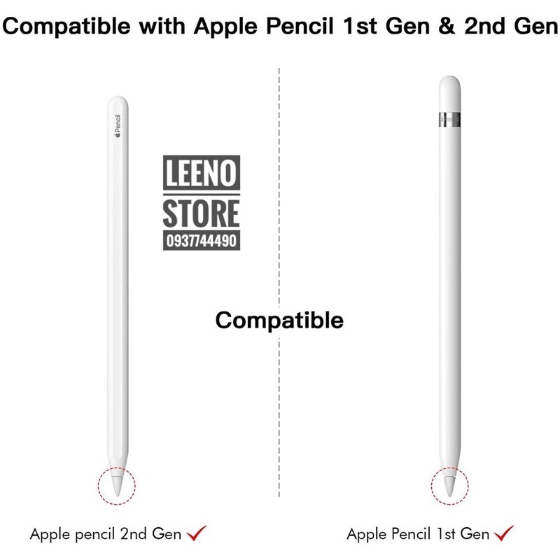 Đầu bút thay thế cho Apple Pencil 1/2, Hàng chuẩn OEM gia công loại 1