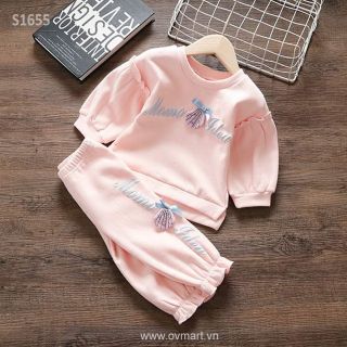 Set nỉ xuất Hàn, màu hồng pastel cực yêu
Chất nỉ mềm, dáng áo tay bồng tiểu thư bé gái hàng loại đẹp bộ đồ cho bé gái