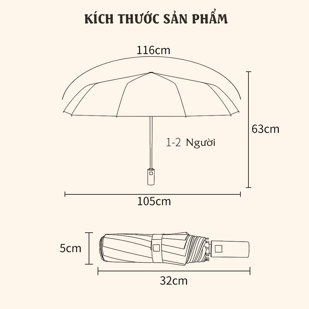 [ HÀNG XỊN ] Ô Dù Che Mưa Che Nắng Chống Tia UV Chất Liệu Vải Dù Chống Thấm Có Vành Phản Quang Khung Thép Siêu Bền