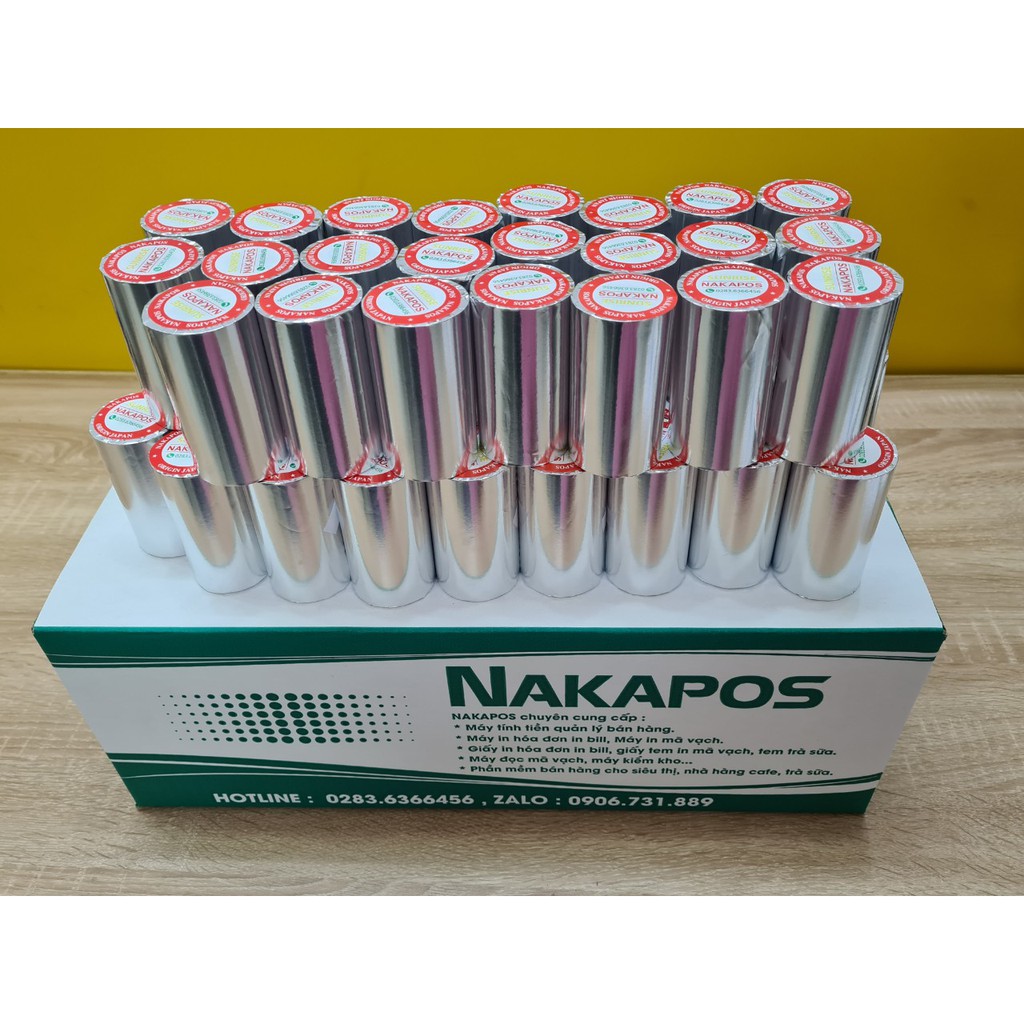 [HÀNG CHÍNH HÃNG] THÙNG 50 cuộn giấy in bill k80x45