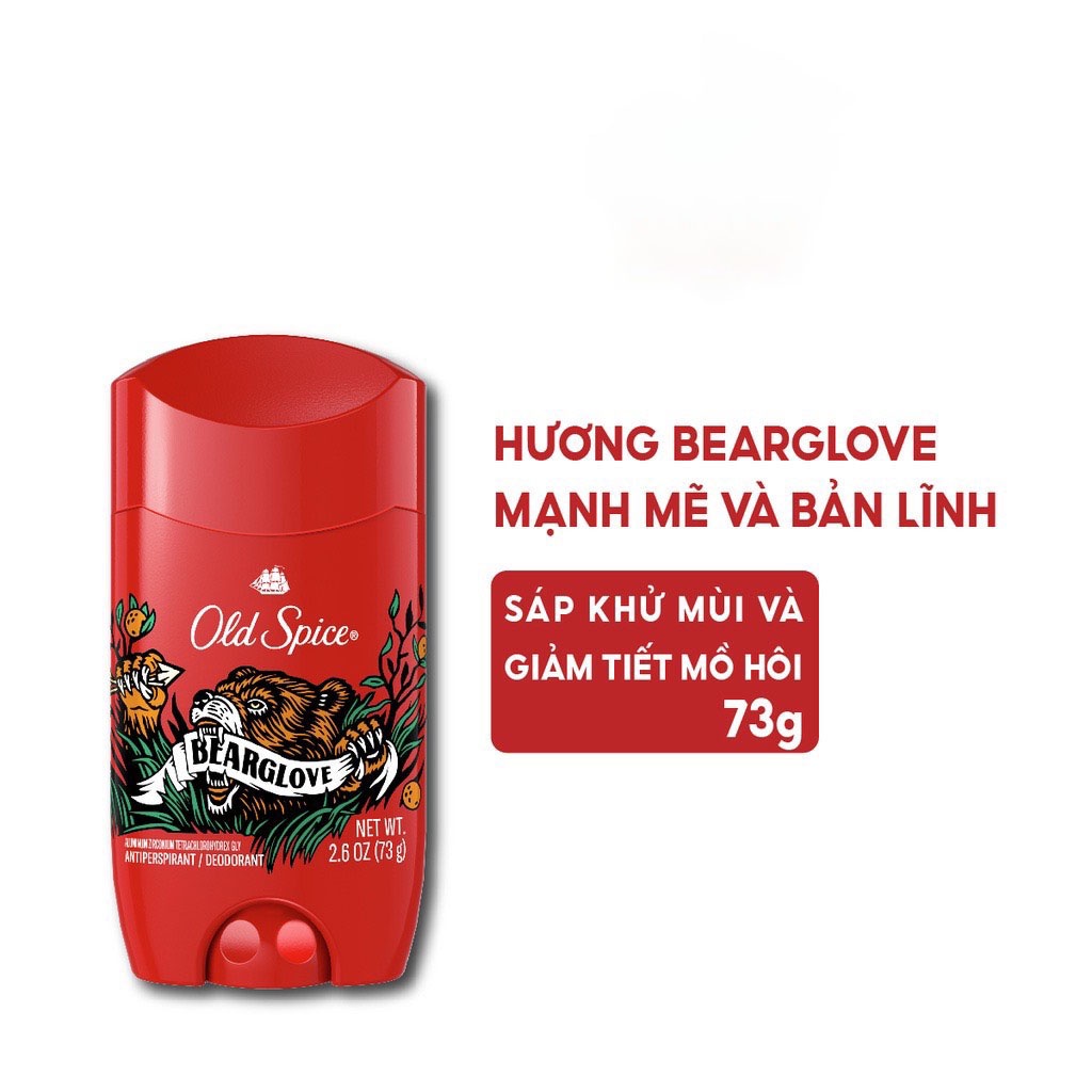 Sáp Khử Mùi Old Spice Timber, Fiji, Bearglove, Wolfthorn 73g/85g - Nhập Khẩu Mỹ