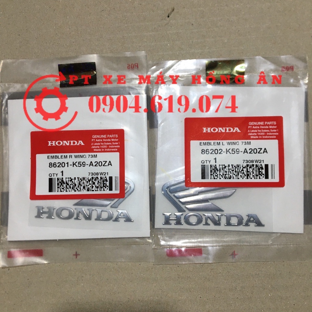 Tem chữ Vario 150, tem chữ Honda cánh chim Vario 125  nhập khẩu chính hãng Honda Indonesia - PT HỒNG ÂN