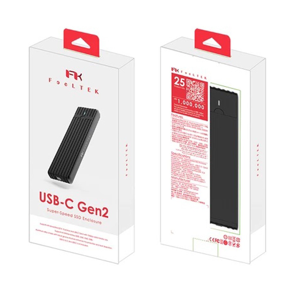 Box di động SSD M.2 PCIe NVMe to USB 3.1 Gen2 Type-C Feeltek UCH001AC1 Aluminum | BigBuy360 - bigbuy360.vn