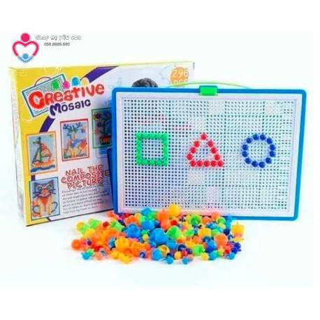 Đồ chơi cắm nấm ghép hình sáng tạo 296 chi tiết