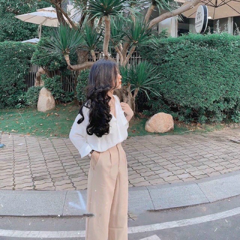 [Mã FADIRECT20 giảm 20K đơn 150K] Quần ống rộng cạp cao, kaky mềm mịn, nhiều màu | BigBuy360 - bigbuy360.vn