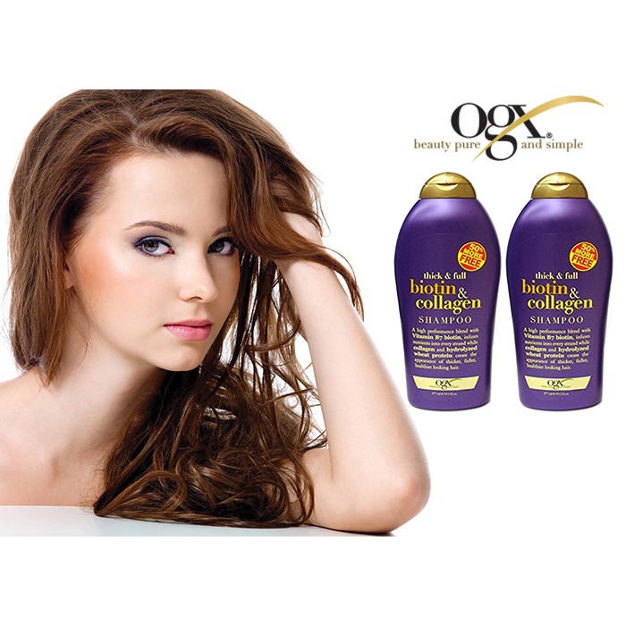 ( HN ) DẦU GỘI BIOTIN COLLAGEN OGX GIẢM RỤNG TÓC TRỊ GÀU MỸ USA 385ML | BigBuy360 - bigbuy360.vn