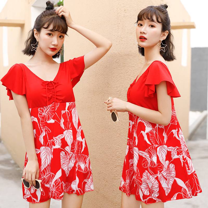 XL, Bãi biển mùa xuân nóng bỏng, trang phục, bảo thủ, đồ bơi in ngực lớn mỏng | BigBuy360 - bigbuy360.vn