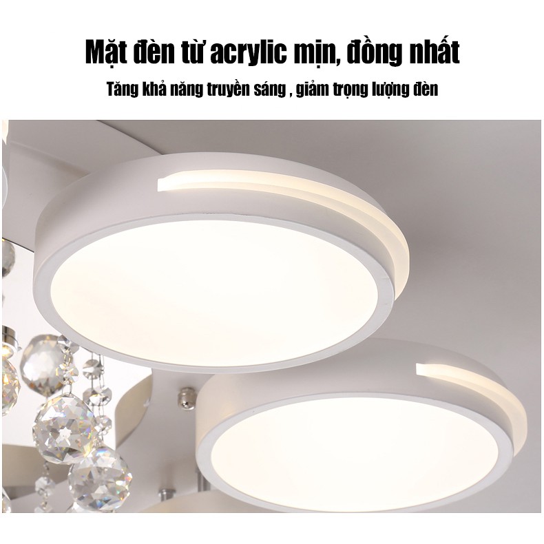 Đèn Trần Trang Trí, Đèn Ốp Trần Led Đổi Màu Dùng Trang Trí Phòng Khách, Phòng Ngủ Kèm Điều Khiển