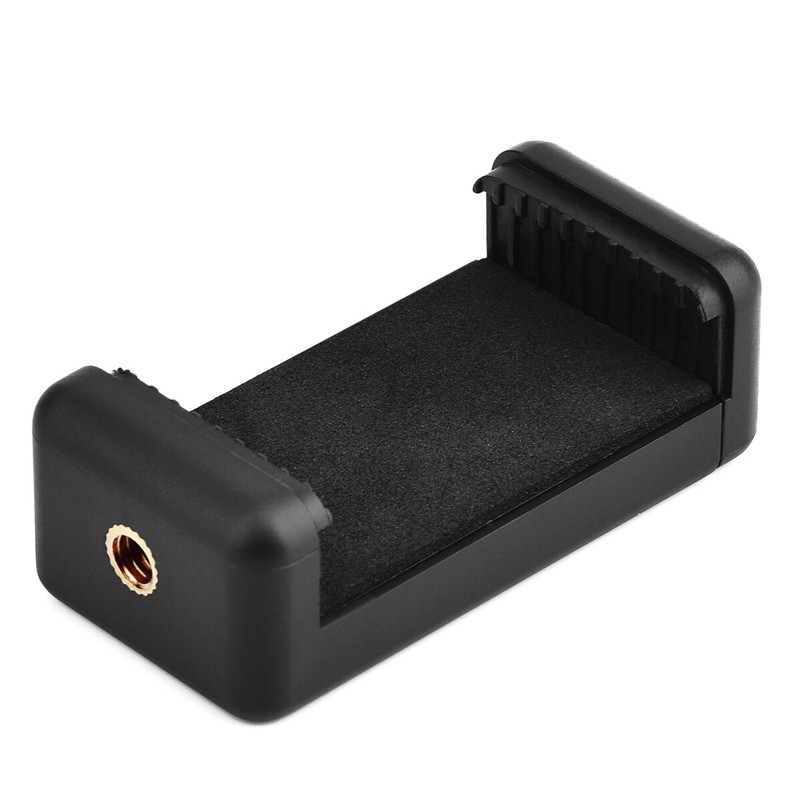 Kẹp giữ điện thoại có 2 đầu vít tiện dụng để gắn vào tripod/monopod/gậy selfie