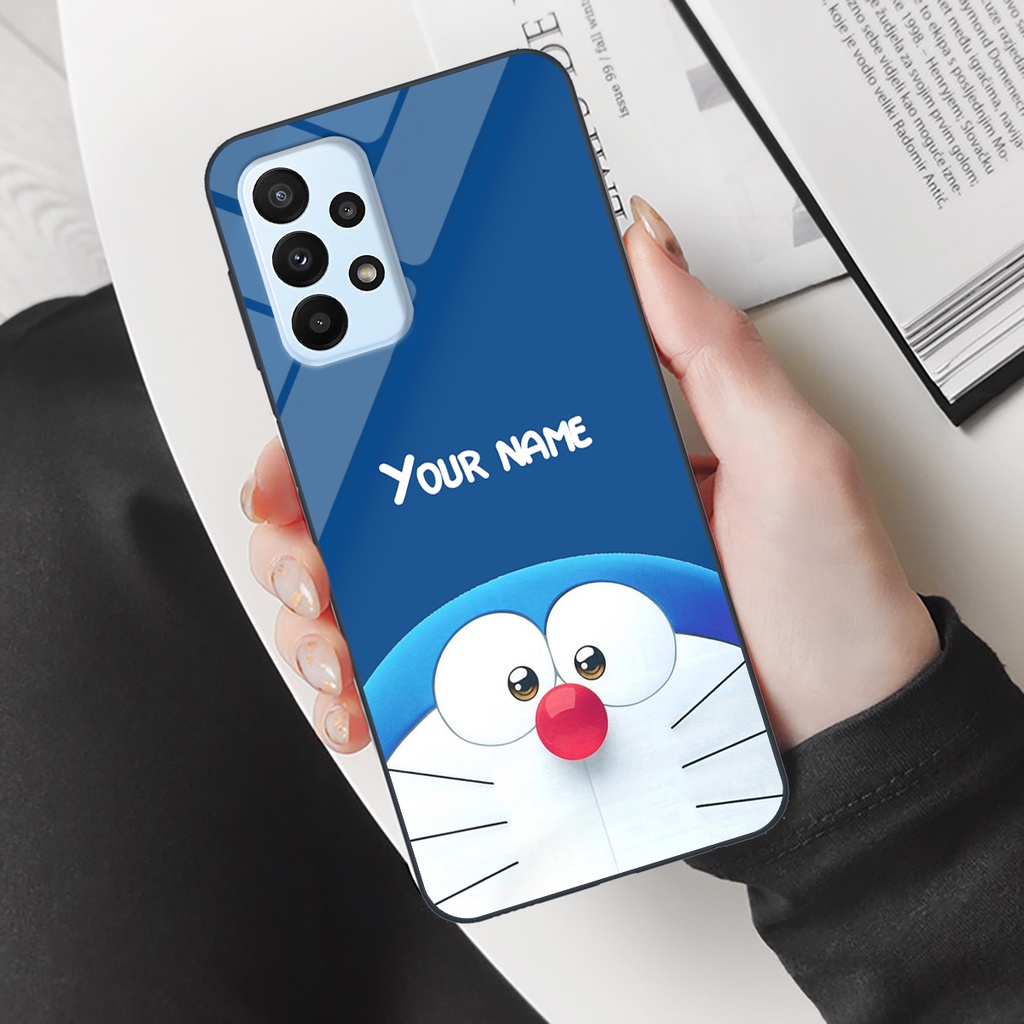 Ốp lưng điện thoại Samsung Galaxy A23 - Doraemon edition, chất liệu kính cường lực