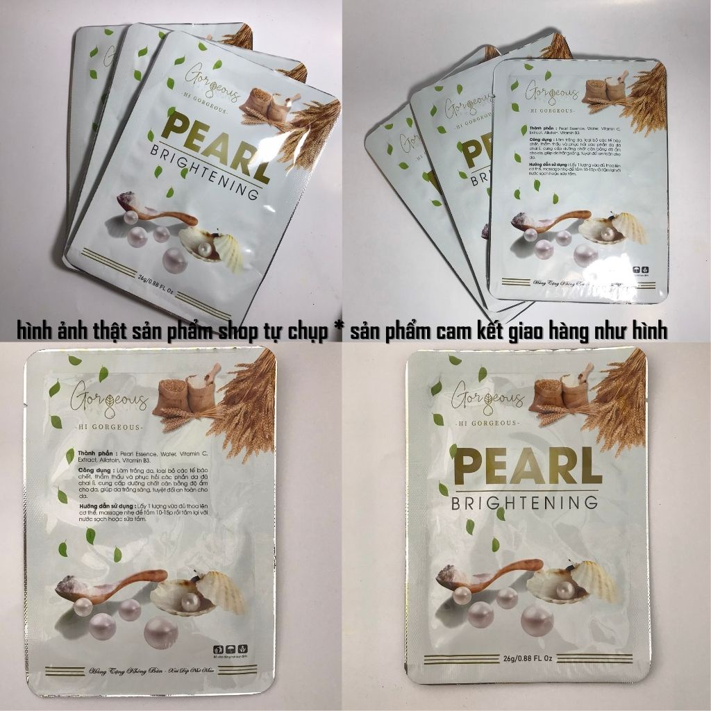 Set tắm trắng Pearl Múi Xù Gorgeous làm trắng sáng cung cấp ẩm cho da gói 26g