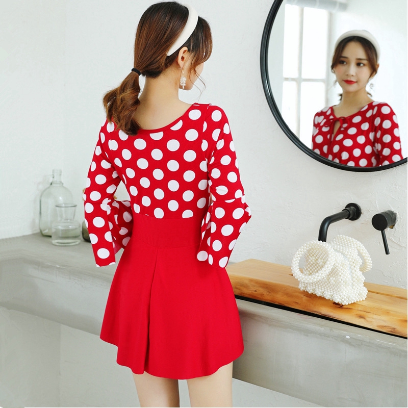 Bộ đồ bơi họa tiết chấm bi phong cách hàn quốc dành cho nữ | BigBuy360 - bigbuy360.vn