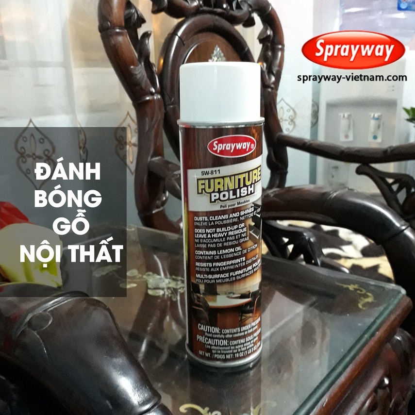 Chai xịt đánh bóng và bảo vệ đồ gỗ Sprayway 811