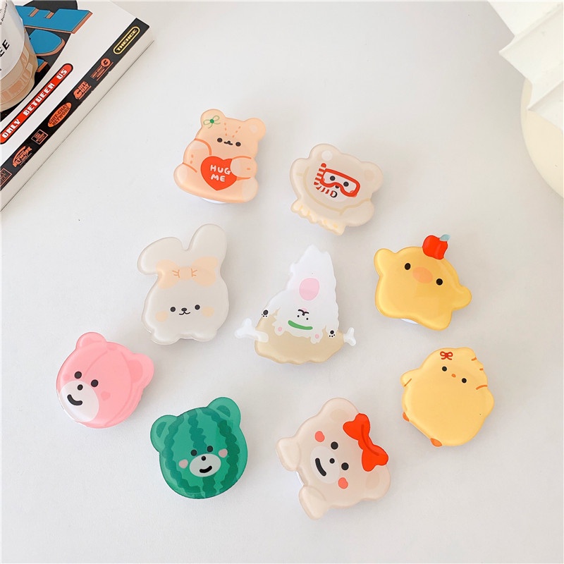 Popsocket giá đỡ điện thoại iring hình động vật M06 griptok (Chân pop trắng)