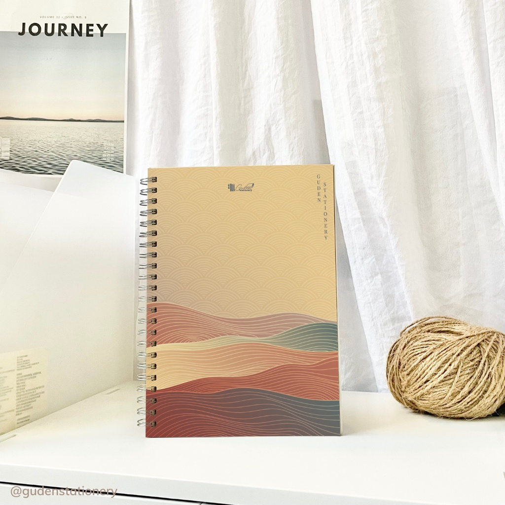 Sổ tay cỡ A5 sóng Nhật Bản ver2 120 trang_Guden Stationery
