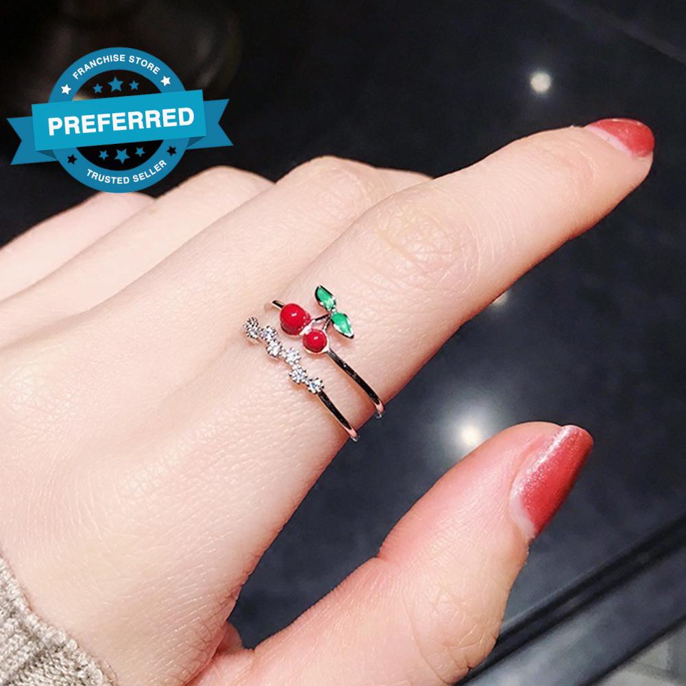 Nhẫn Hở Hình Quả Dâu Tây/Cherry Dễ Thương Thời Trang T8V5