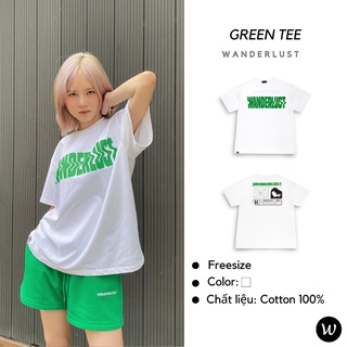 Áo thun trắng oversize W Green Tee