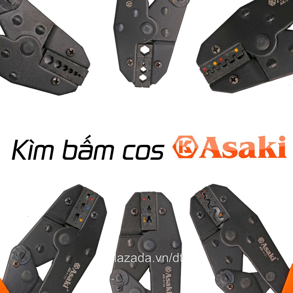 Kìm bấm cos Asaki (các loại đầu cosse)