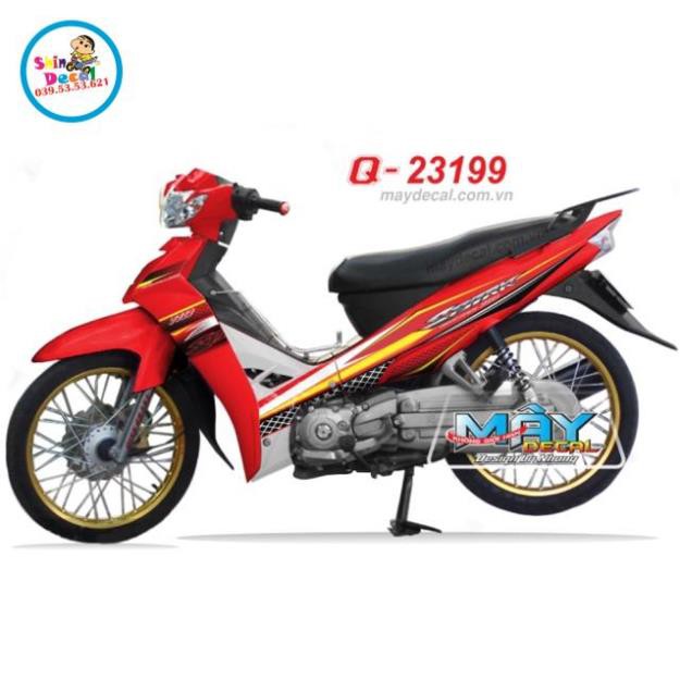 Tem rời sirius spark 110 dán xe đỏ