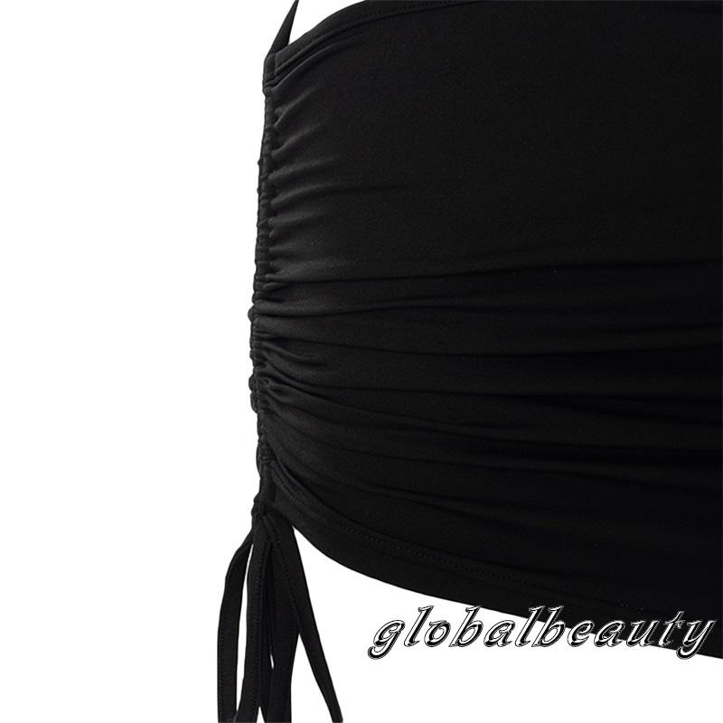 Đầm mini dáng ôm màu trắng đen quyến rũ thời trang mùa hè cho nữ 2022