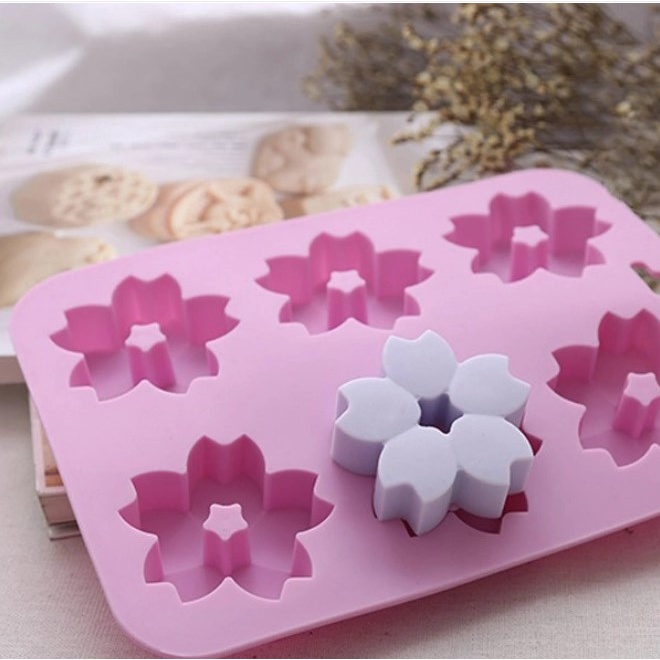 Khuôn Sô cô la 3D silicone hình hoa Anh Đào