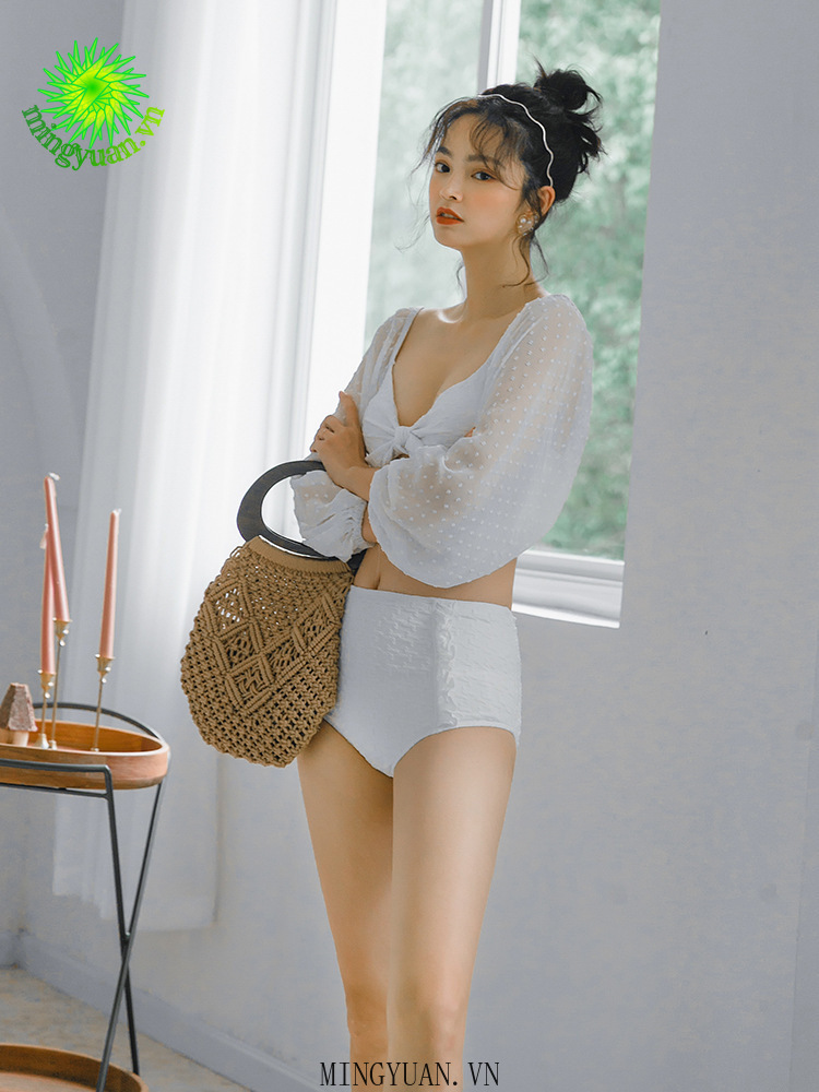 [mingyuan] 2020 white-sleeve long-sleeve Triangle no woman's swimwear back | BigBuy360 - bigbuy360.vn