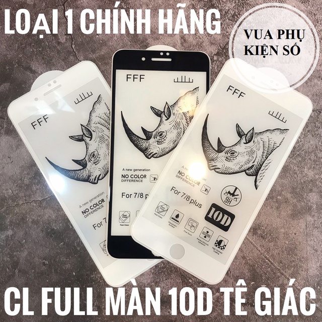 ⚡️ Kính cường lực iPhone Tê Giác 10D Full màn ⚡️ Loại Xịn cho 6 6S 7 8 Plus X XS XS MAX 11 PRO MAX 12 MINI PRO PROMAX