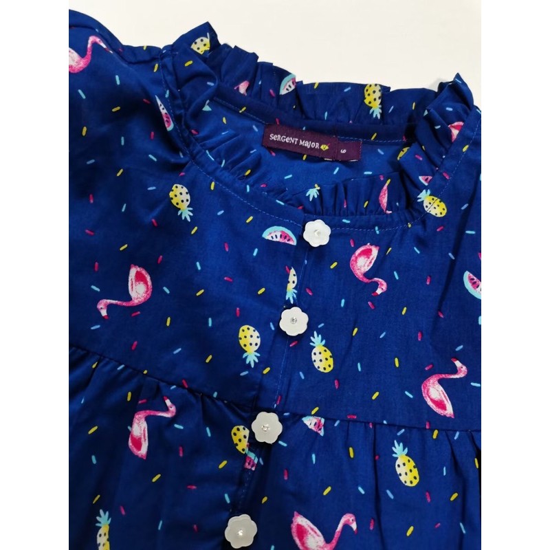 Áo váy sơ mi bé gái Sergent M 2-6 tuổiÁo cotton cao cấp xuất dư