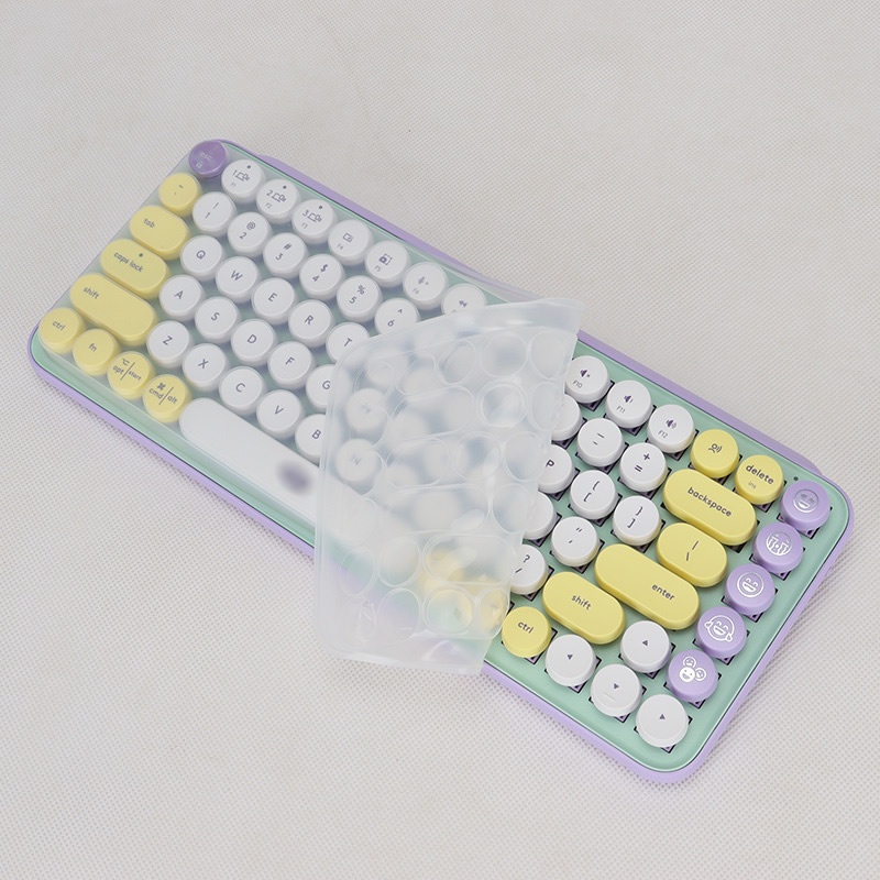 Miếng Dán Bàn Phím Bằng Silicone Trong Suốt Cho Bàn Phím Không Dây bluetooth Logitech pop