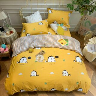 Combor bộ cotton demi và sét ga gối cotton cho bé