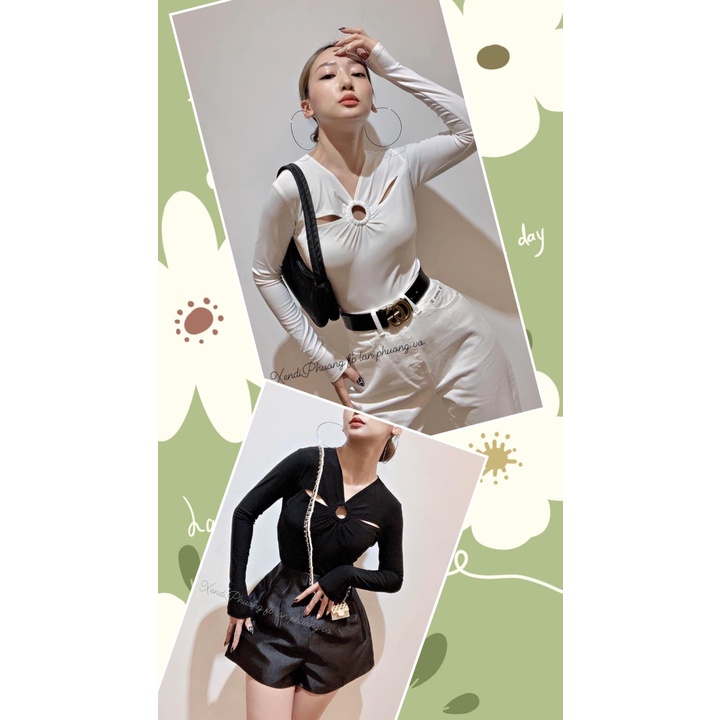 ÁO THUN CẮT OUT PHỐI KHOEN SANG TRỌNG