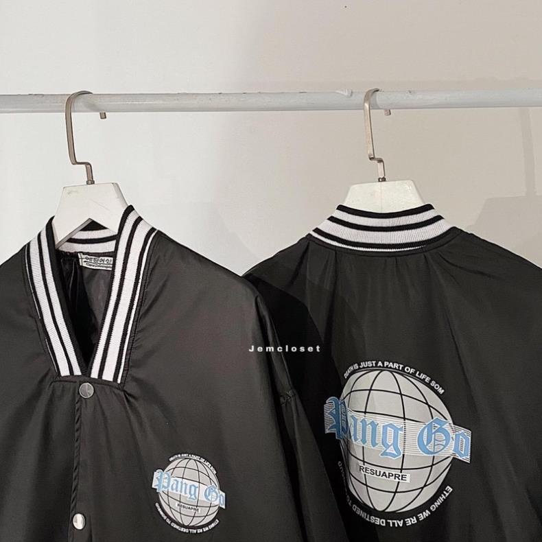 Áo Khoác Bomber Jacket Kaki 1 Lớp Form Rộng Phản Quang Logo Tròn Freesize Nam Nữ Ullzang Unisex