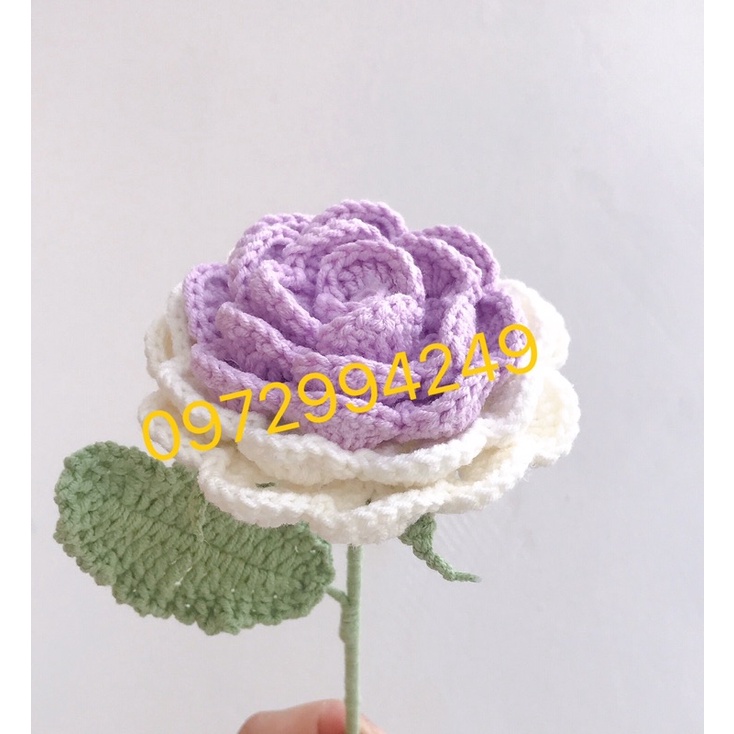 Hoa len handmade-Hoa hồng len