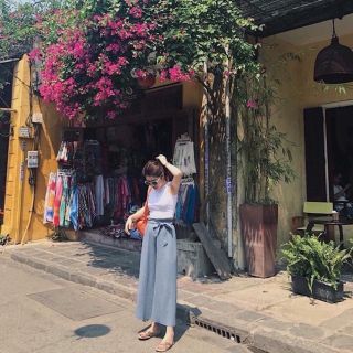 Quần dập ly kèm đai - chất đẹp