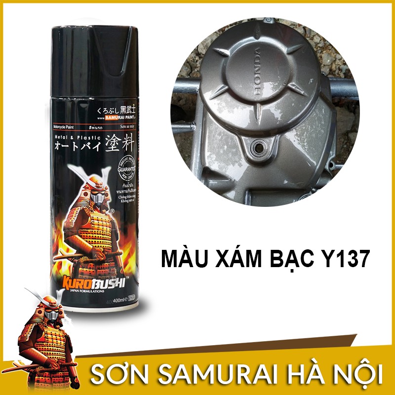 Chai Sơn Samurai Màu Xám Bạc Y137