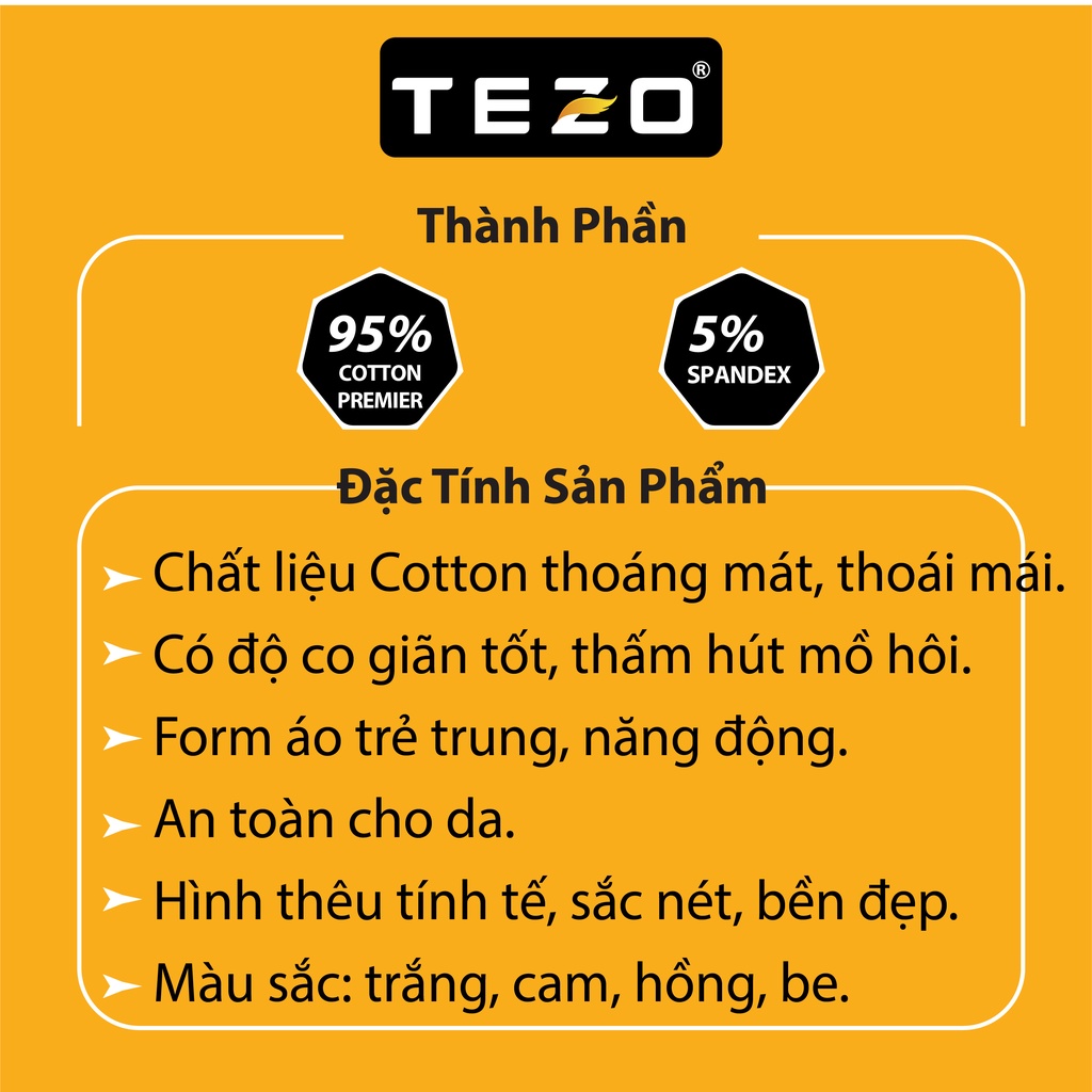 Áo polo nữ thiết kế bo màu be Tezo năng động trẻ trung 2205APCB05