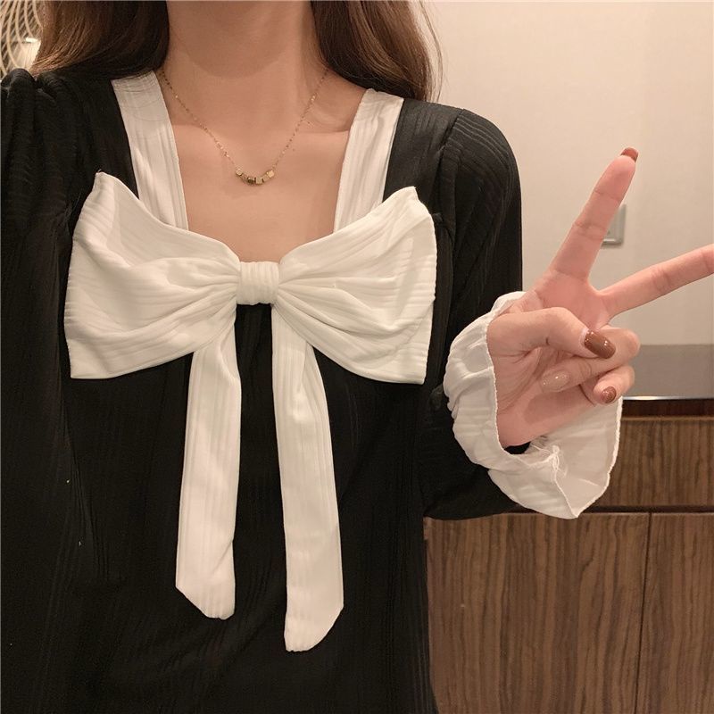 Bộ đồ ngủ JSC đính nơ dễ thương thời trang xuân thu cho bạn gái