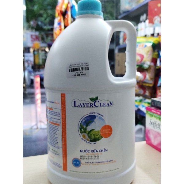 Nước rửa chén bát hữu cơ Layerclean 5 lít, Bảo vệ da tay