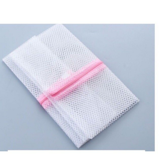 Túi Lưới Giặt Quần Áo Có Khoá Kéo Kích Thước 60*60 mắt lưới to xuất Nhật