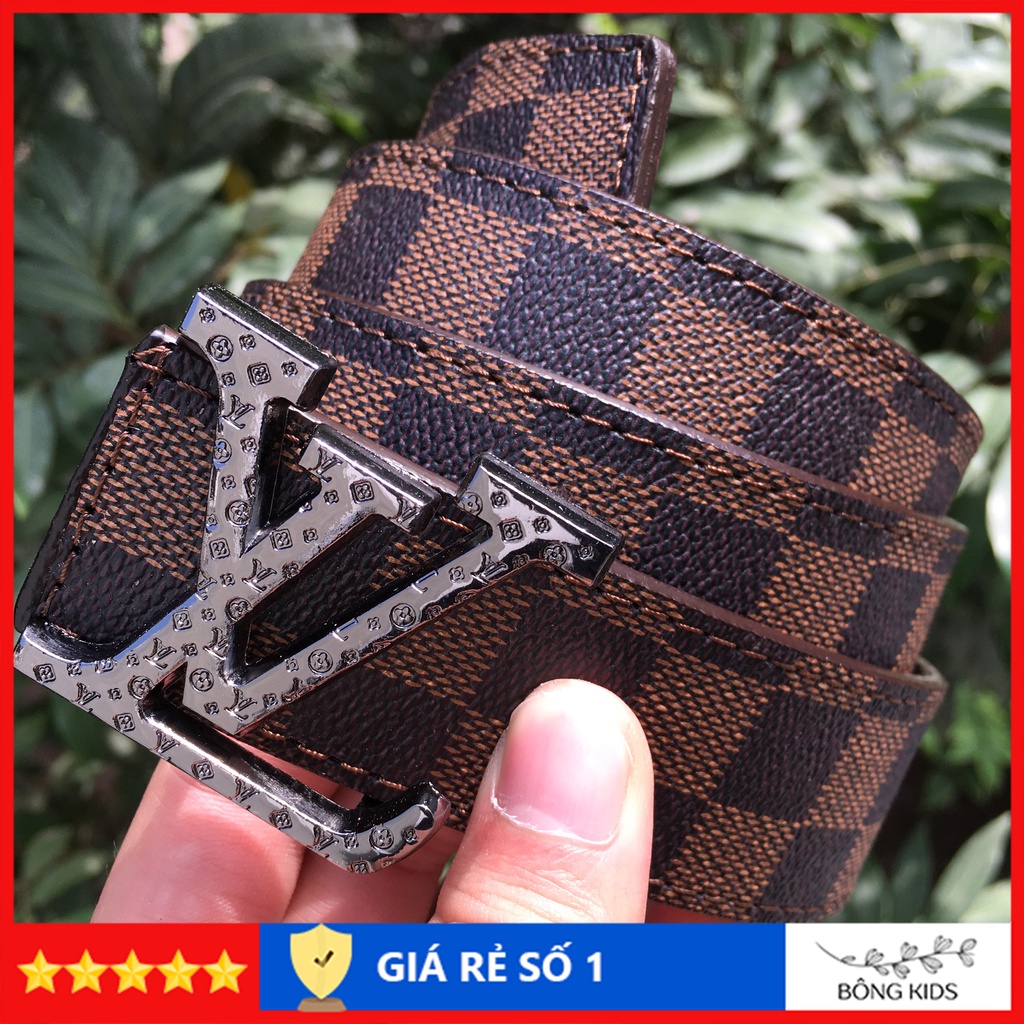 Dây lưng lv nam thời trang cao cấp, thắt lưng nam lv, mặt kim loại nguyên khối trẻ trung lịch lãm TLLV002D-B61
