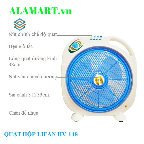 QUẠT HỘP LIFAN HV-148 hẹn giờ tắt