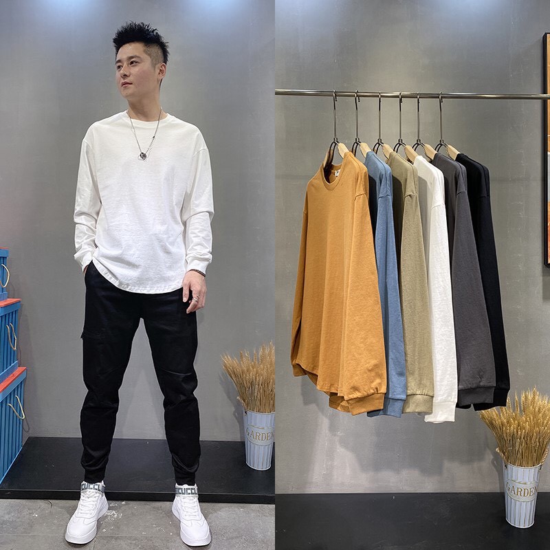 Áo Thun Dài Tay Sweater Vạt Bầu Cao Cấp ANVB01