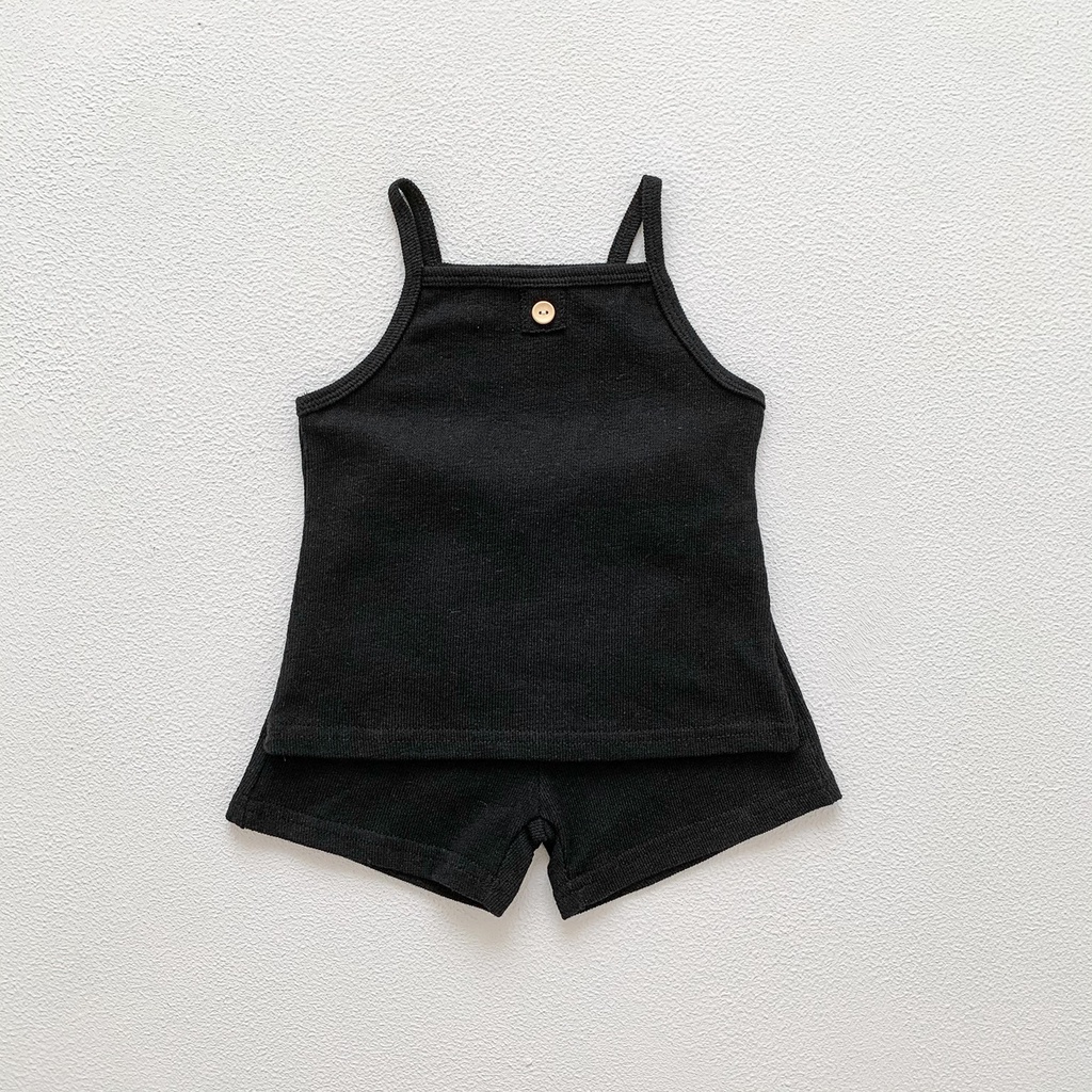 Set Áo Dây Sát Nách + Quần Sọt Dệt Kim Cho Bé