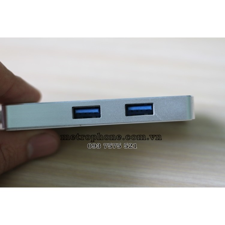 [Mã SKAMSALE03 giảm 10% đơn 200k] SeenDa HUB USB-C 2 cổng có nguồn sạc cổng Type-C